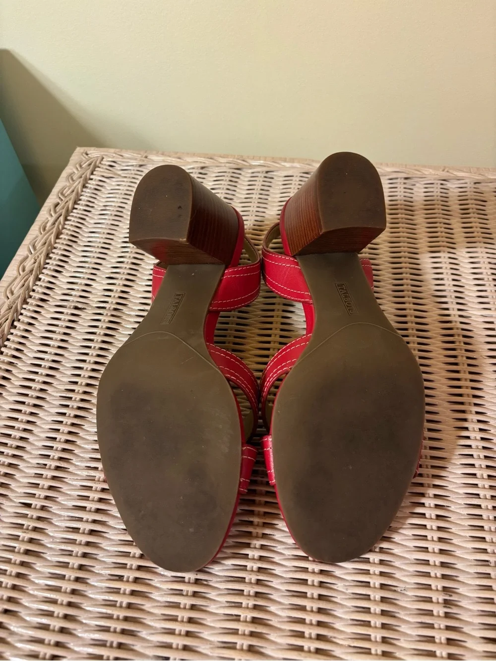 Talbots Red Slingback Sandals